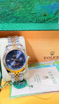 Date just 41mm yellow gold steel ‘Wimbledon