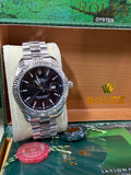 Date just 41mm steel black dial