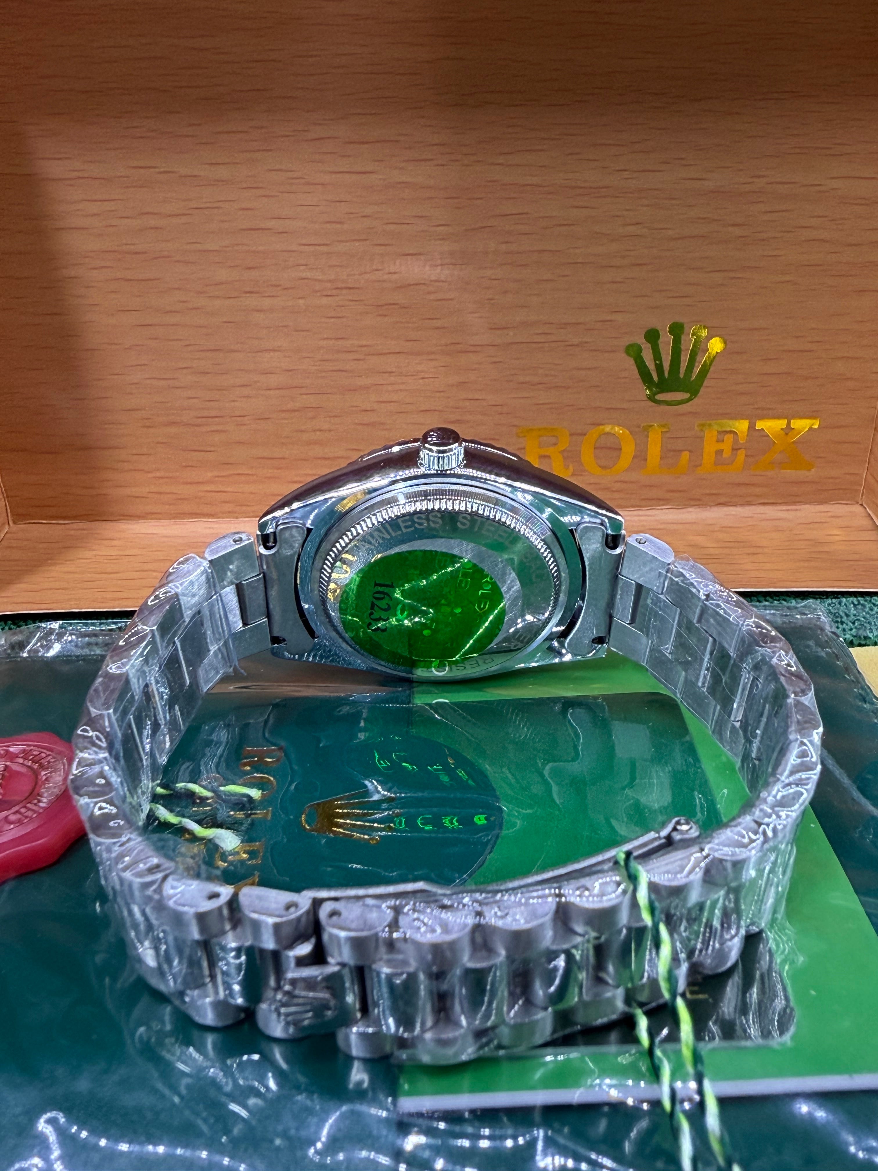 Date just 36mm green diamond dial
