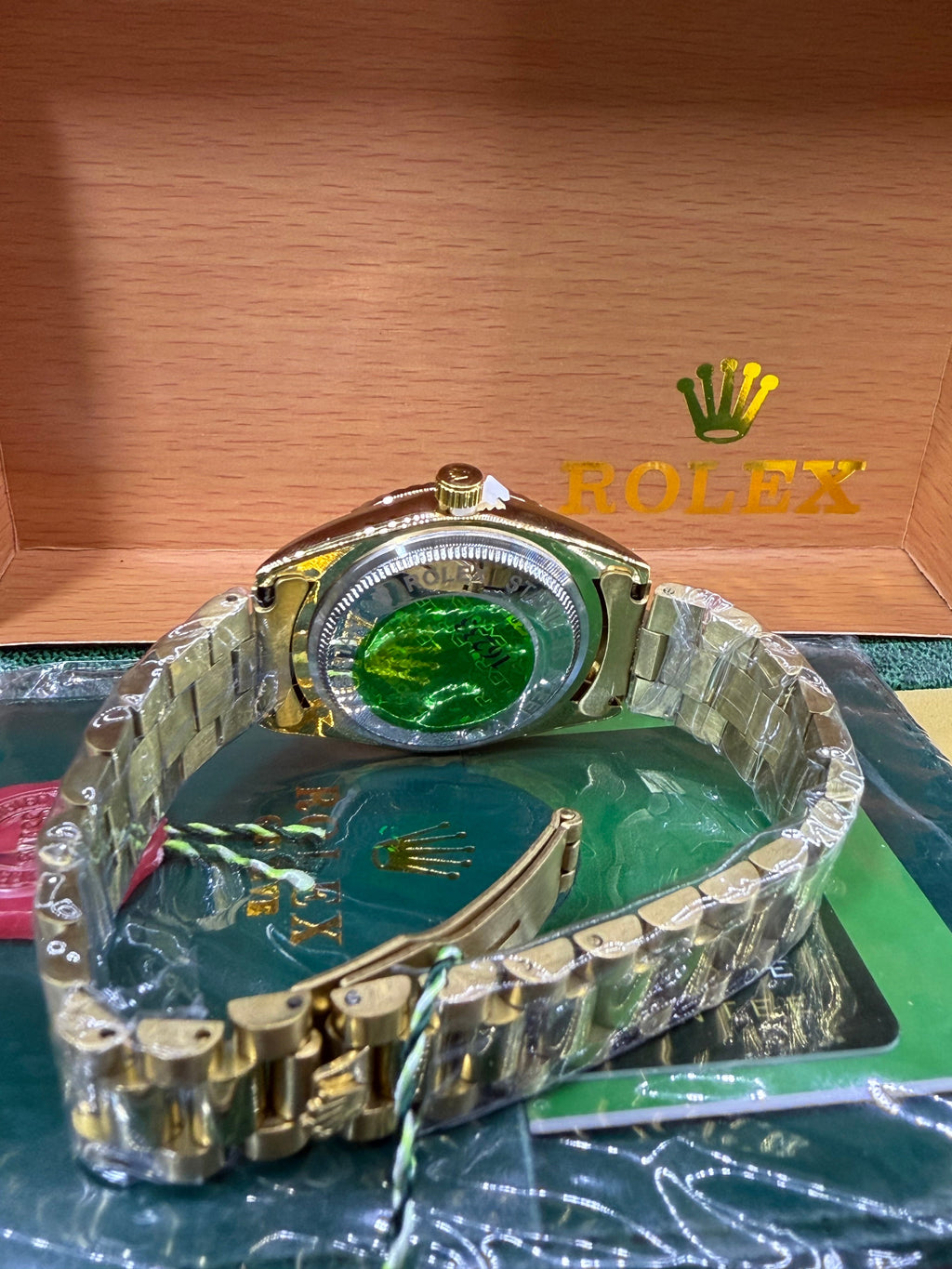 Date just 36mm gold blue diamond dial