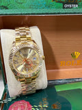 Date just 36mm full gold arabic dial