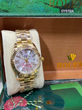 Date just 36mm gold silver Arabic dial