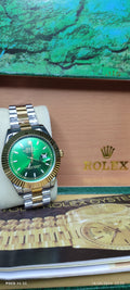 Date just green dial