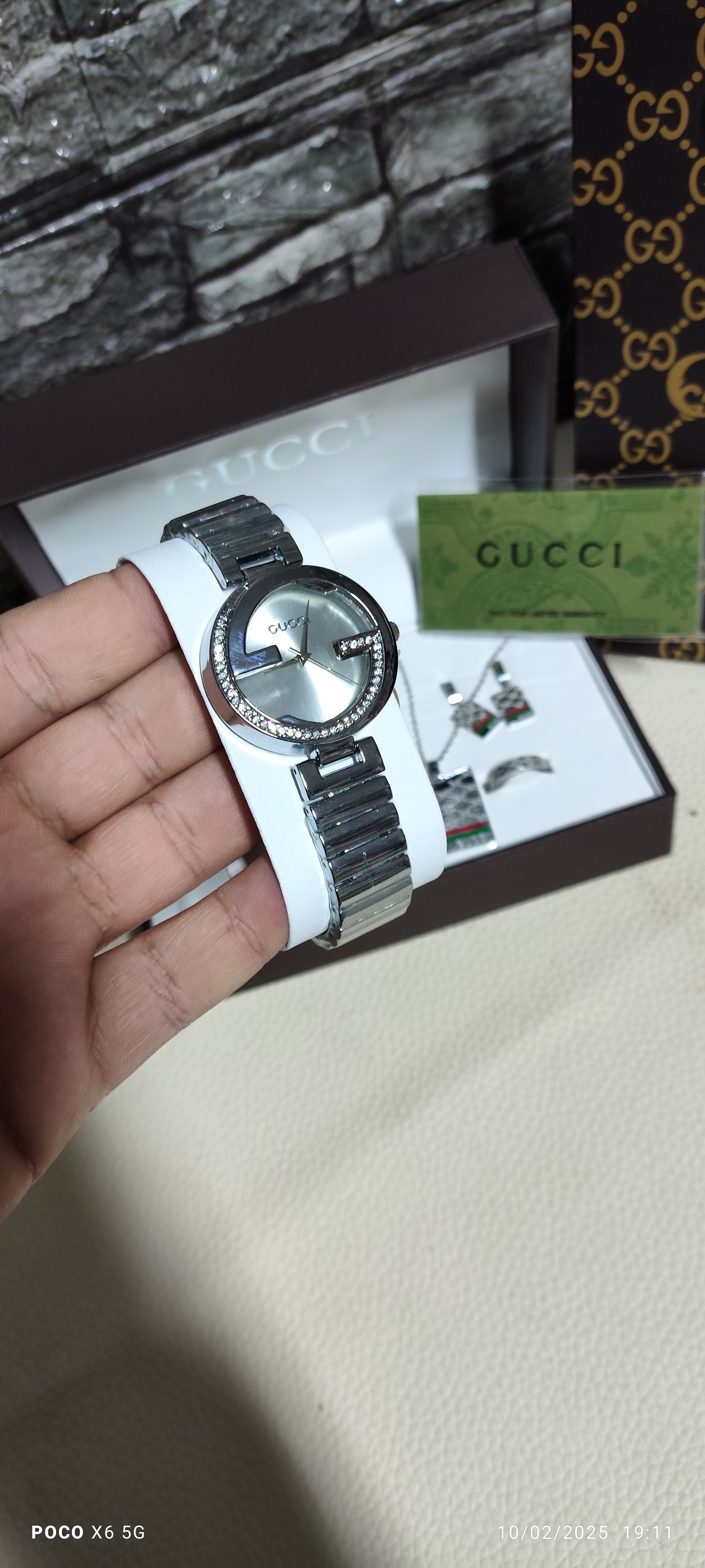 Full set gucci silver